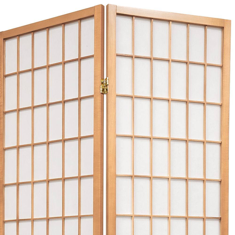 Natural Bamboo Tree Shoji 3-Panel Room Divider