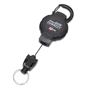 Quik-Connect 10 Key Capacity Key Management Removable and Retractable Keychain with Carabiner Clip