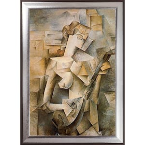 Girl with Mandolin (Fanny Tellier) by Pablo Picasso Magnesium Framed Oil Painting Art Print 29.25 in. x 41.25 in.