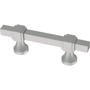 Stepped Square Adjusta-Pull 1-3/8 to 4 in. (35-102 mm) Matte Satin Nickel Adjustable Cabinet Drawer Pull