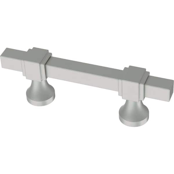 Liberty Stepped Square Adjusta-Pull 1-3/8 to 4 in. (35-102 mm) Classic Matte Satin Nickel Adjustable Cabinet Drawer Pull