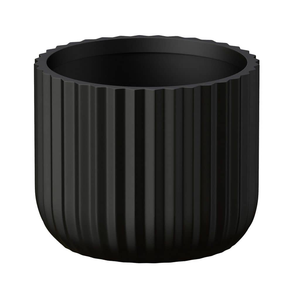 14 in. Medium Charcoal Black Concrete Round Planter / Pot with Drainage Holes price history on PriceWatchPro