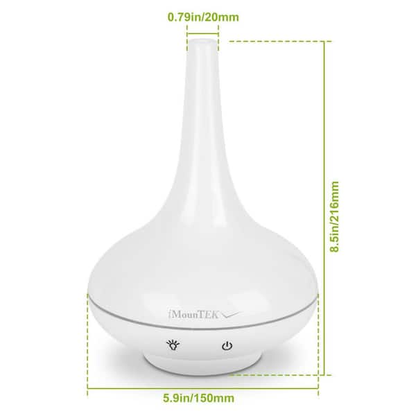 OVENTE 100ml Essential Oil Diffuser, Cool Mist with Auto Shut-Off Function,  Ambient LED Light and Noise-Reducing Cover for Yoga DF4695DW - The Home  Depot