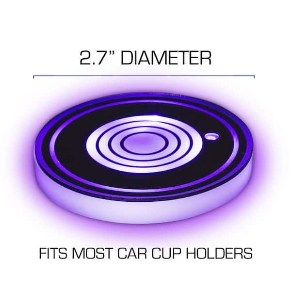 Monster Energy Multicolor LED Cup Holder Lights - 2 ct
