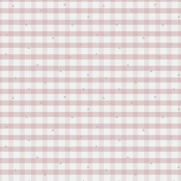 Laura Ashley Gingham Pale Amethyst Purple Non-Woven Paste the Wall Removable Wallpaper