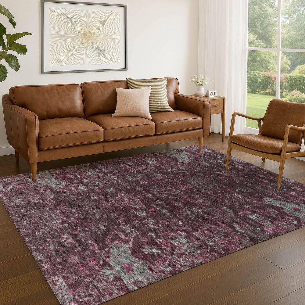 Chantille Machine Washable Indoor/Outdoor Abstract ACN2322 Burgundy 3 ft. x 4 ft. Area Rug price history on PriceWatchPro