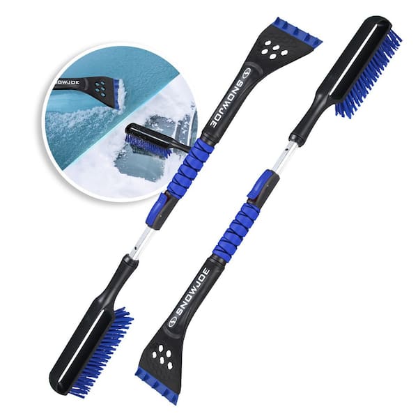 42 in. Extendable Handle Snow Brush with Plastic Blade Ice Scraper