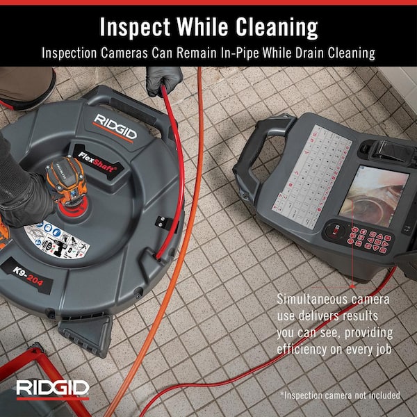 RIDGID FlexShaft Wall-To-Wall Drain Cleaning Machine Waterproof Cable  Lubricant for Reducing Friction, 8 oz. Bottle 64338 - The Home Depot