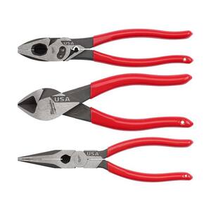 Milwaukee 10 in. High Leverage Lineman's Pliers with Crimper and Long Nose  Pliers & 6 in./10 in. Straight-Jaw Pliers Set (4-Piece) - Yahoo Shopping