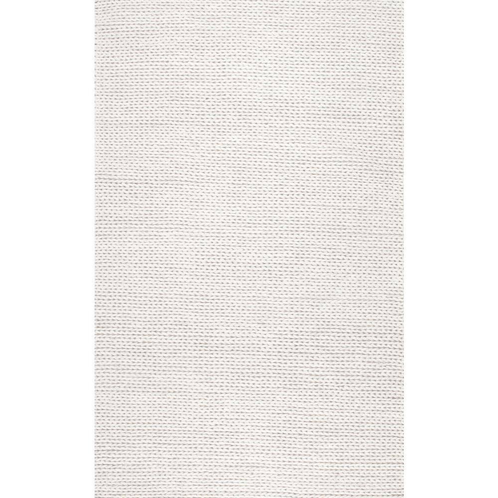 Caryatid Chunky Woolen Cable Off-White Doormat 3 ft. x 5 ft. Area Rug price history on PriceWatchPro