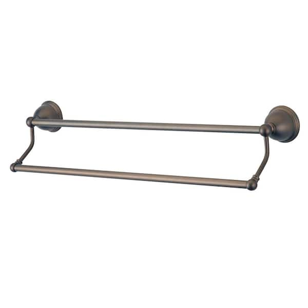 Kingston Brass Restoration 24 in. Wall Mount Double Towel Bar in Oil Rubbed Bronze