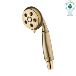 3-Spray Patterns Wall Mount Handheld Shower Head 1.75 GPM with H2Okinetic in Champagne Bronze