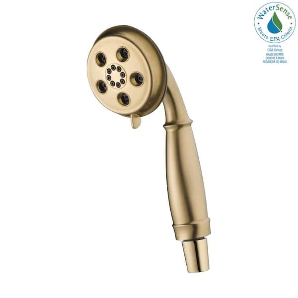 Delta 3-Spray Patterns Wall Mount Handheld Shower Head 1.75 GPM with H2Okinetic in Champagne Bronze