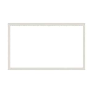 Mirror Makeover Rustic Plank White Narrow 61.25 in. W x 37.25 in. H Bathroom Mirror Frame Border Kit-Fits 60 x 36 mirror