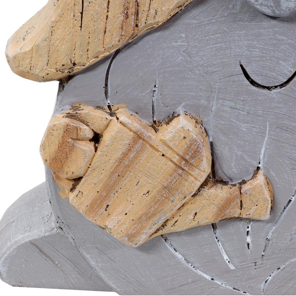 Gray and Beige Ceramic Indoor/Outdoor Garden Gnome Statue
