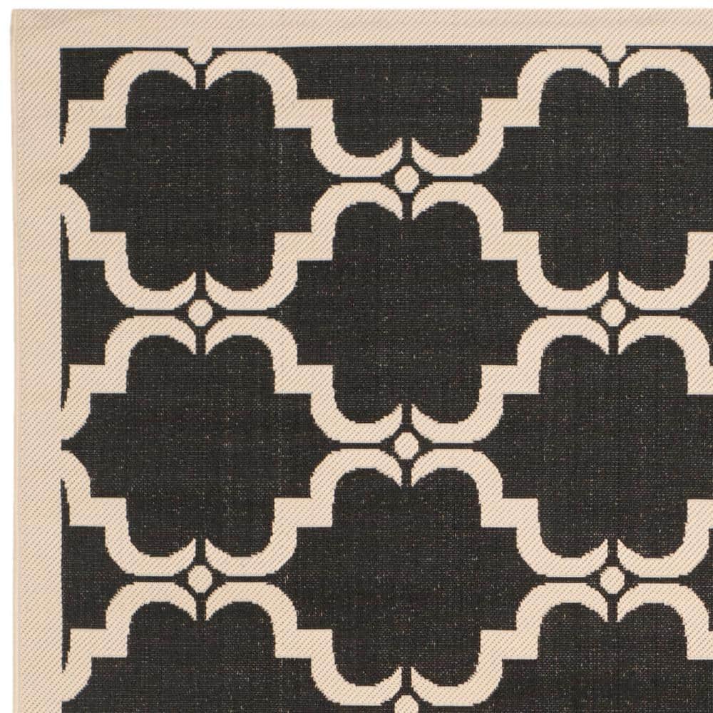 Safavieh 9' x 12' Black Synthetic Flat Woven Reversible Rug