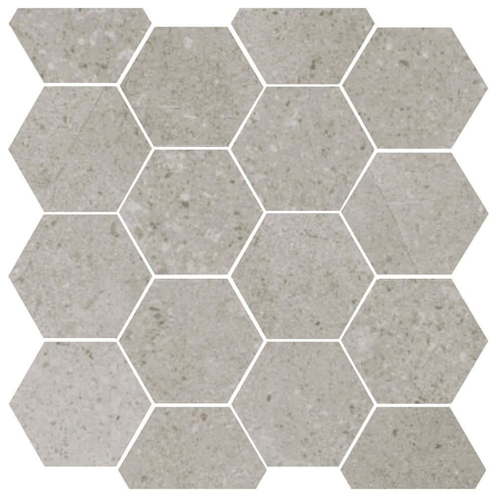 Iris Hex Fumo 4 in. x 0.41 in. Matte Porcelain Floor and Wall Mosaic Tile Sample price history on PriceWatchPro