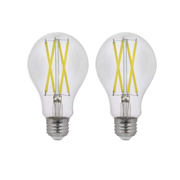 Feit Electric 100-Watt Equivalent A21 Dimmable Filament CEC 90+ CRI E26 Medium Base LED Light Bulb, Daylight 5000K (2-Pack)