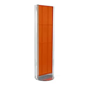 60 in. H x16 in. W Pegboard Floor Display in Orange with C-Channel Sides on a Revolving Base