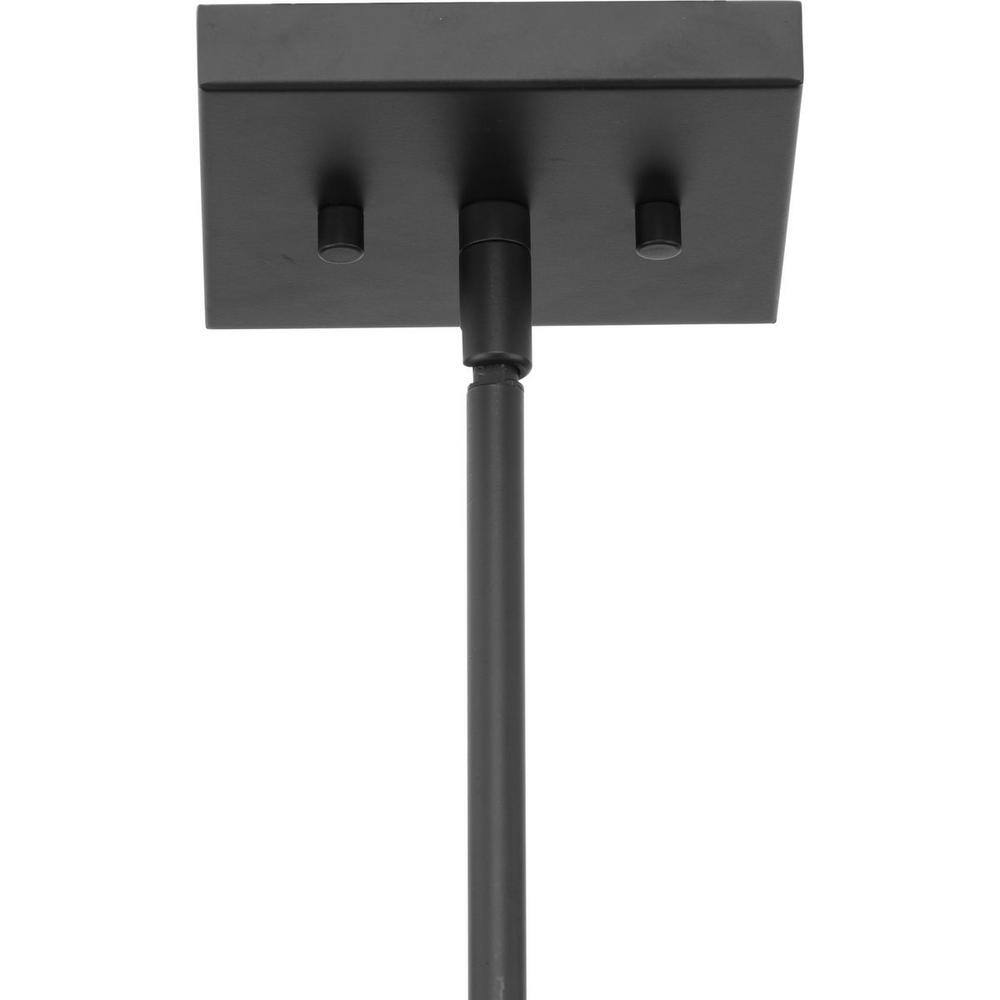 Boundary Matte Black and Gray Wash Oak Single Pendant Light