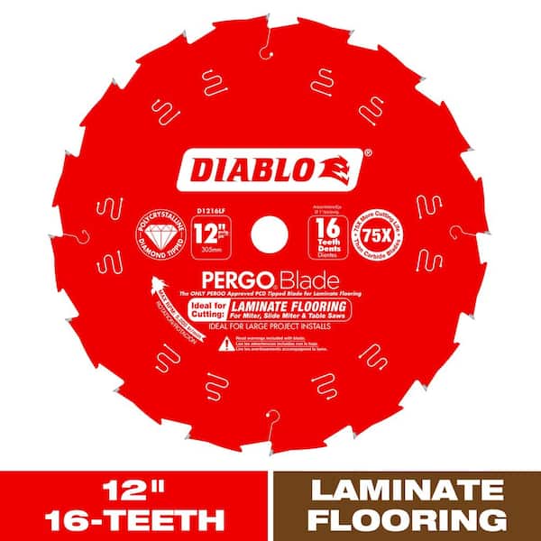 DIABLO 12in. x 16-Teeth PergoBlade Saw Blade for Laminate and Wood Flooring