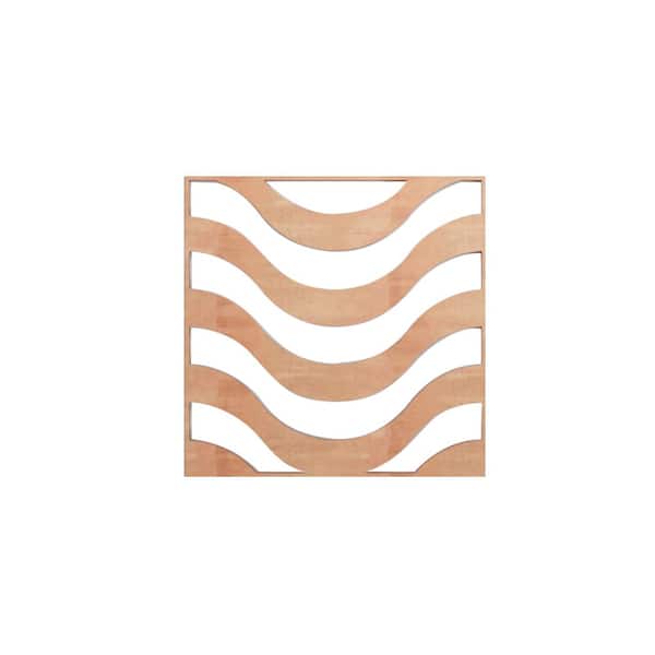 Ekena Millwork 7-3/8 in. x 7-3/8 in. x 1/4 in. Cherry Extra Small Parker Decorative Fretwork Wood Wall Panels (20-Pack)