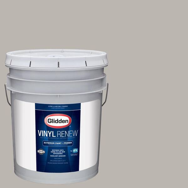 Glidden Vinyl Renew 5 gal. #HDGCN50 Candlestick Silver Low-Lustre Exterior Paint with Primer