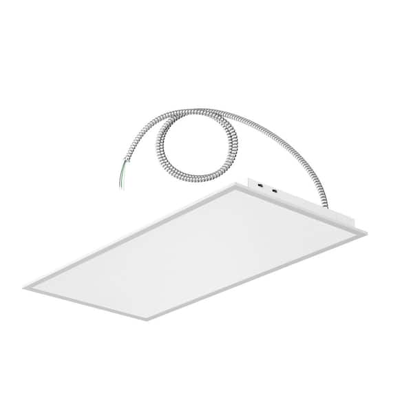 Lithonia Lighting CPX 2 ft. x 4 ft. 128-Watt Equivalent Adjustable Lumens Integrated LED White Troffer Light with Switchable CCT with Whip