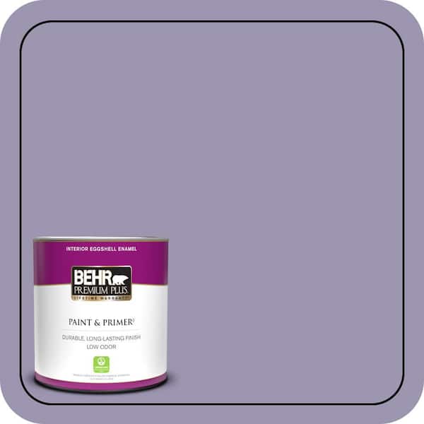 BEHR PREMIUM PLUS 1 qt. #S570-4 Night Music Eggshell Enamel Low Odor Interior Paint & Primer