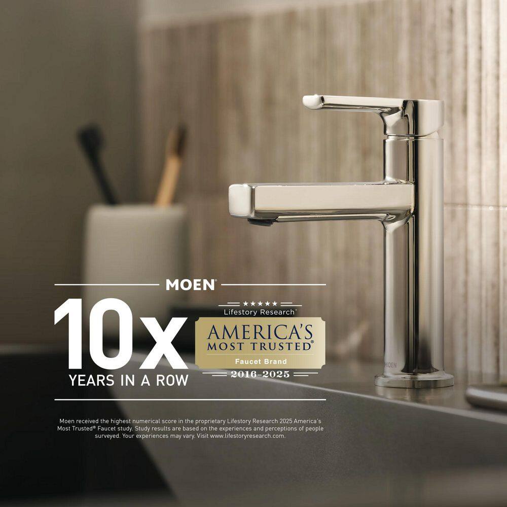 Sleek Modern Black Chrome Single Hole Bathroom Faucet with Drain