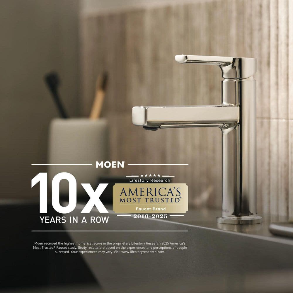 MOEN Eco-Performance 1-Spray Patterns 8 in. H Wall Mount Low Flow Fixed Shower Head in Chrome