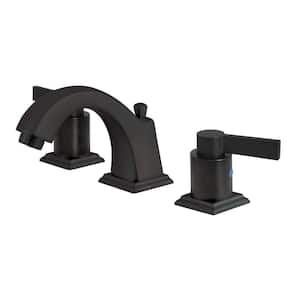 NuvoFusion 8 in. Widespread 2-Handle Bathroom Faucets with Plastic Pop-Up in Oil Rubbed Bronze