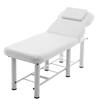 Unbranded White Backrest Adjustable Massage Table with Removable Headrest, Bottom Shelf Storage, Memory Foam Layer Salon Bed XS-W1422142221