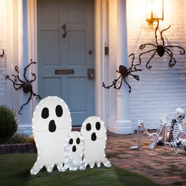 36 in. Pre-Lit Ghost Trio