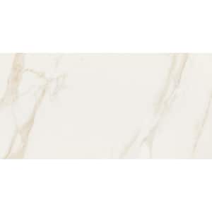 Calacatta Ouro Beige Polished 24 in. x 48 in. Glazed Porcelain Floor and Wall Tile (7.75 sq. ft./each)