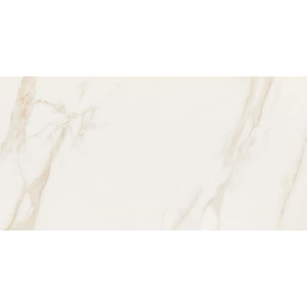 ELIANE Calacatta Ouro (Beige) Polished 24 in. x 48 in. Glazed Porcelain Floor and Wall Tile (15.50 sq. ft./Case)