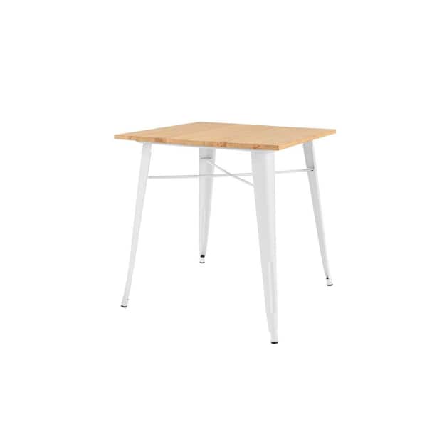 StyleWell Finwick White Metal Square Dining Table