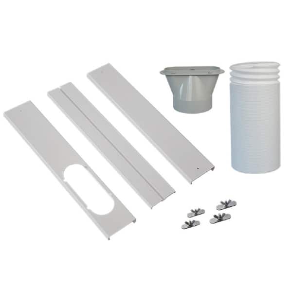 Wellco PVC Portable Air Conditioner Window Vent Kit Adjustable Sliding Window Kit Plate Suitable for 5.1 in. AC Exhaust Hose