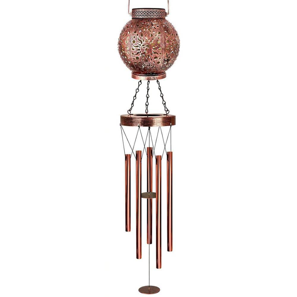 38 in. Metal Sun Wind Chimes for Outside