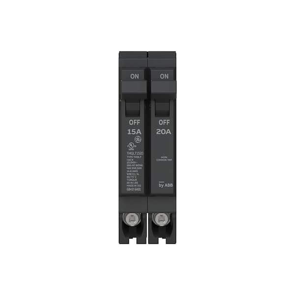 ABB 1-15 Amp Single-Pole 1-20 Amp Single-Pole Tandem 120-Volt/240-Volt Circuit Breaker (THQLT1520A)