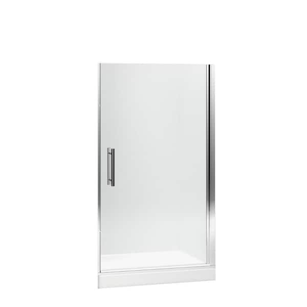 STERLING Finesse Peak 42 in. x 67 in. Frameless Pivot Shower Door in Silver