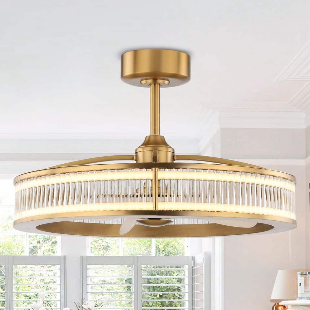 Perimost 29.1 in. Indoor Antique Bronze Downrod Mount LED Ceiling Fan ...