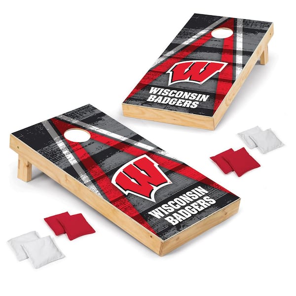 Wild Sports Wisconsin Badgers 24 in. W x 48 in. L Cornhole Bag Toss