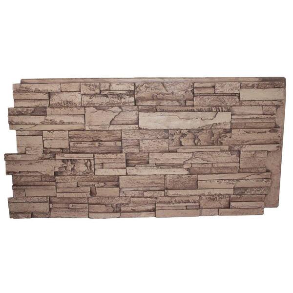Superior Building Supplies Faux Tennessee 24 in. x 48 in. x 1-1/4 in. Stack Stone Panel Cinnamon