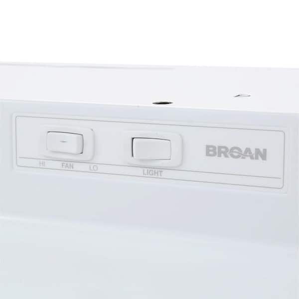 Broan 40000 Series 30 in. Standard Style Range Hood with 2 Speed Settings,  210 CFM & 1 Incandescent Light - Stainless Steel
