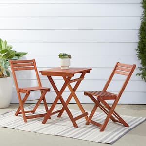 Malibu 3-Piece Wood Outdoor Bistro Set