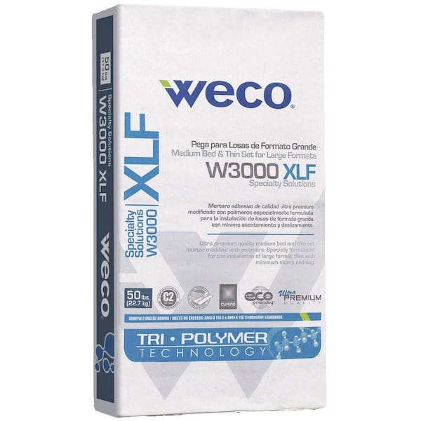 WECO W3000XLF 50 lb. White Large Format Mortar WE0810901 - The 