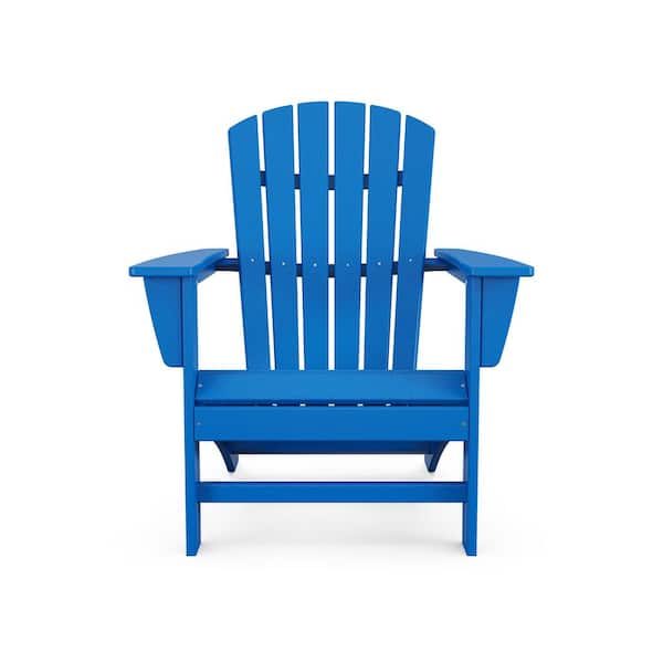 POLYWOOD Grant Park Traditional Curveback Pacific Blue Plastic