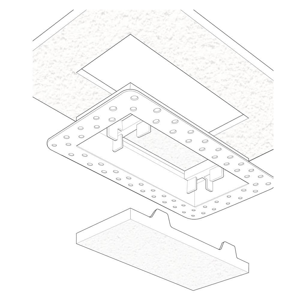 Satin White 6"x10" ABS Wall and Ceiling Vent Register