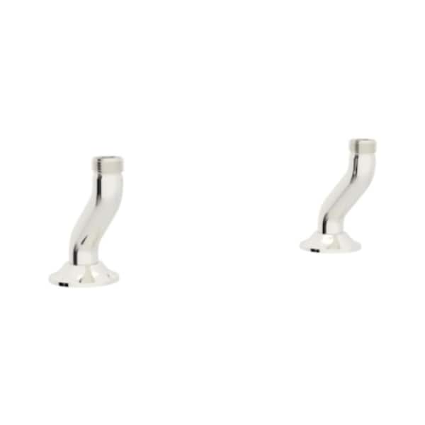 PERRIN & ROWE Kitchen 0375 in. x 0375 in. Brass Female Thread Pipe Deck Union in Polished Nickel